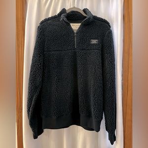 Abercrombie & Fitch Black Sherpa Jacket